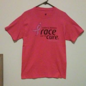 Hanes Pink Race for the Cure M T Shirt 100 Cotton